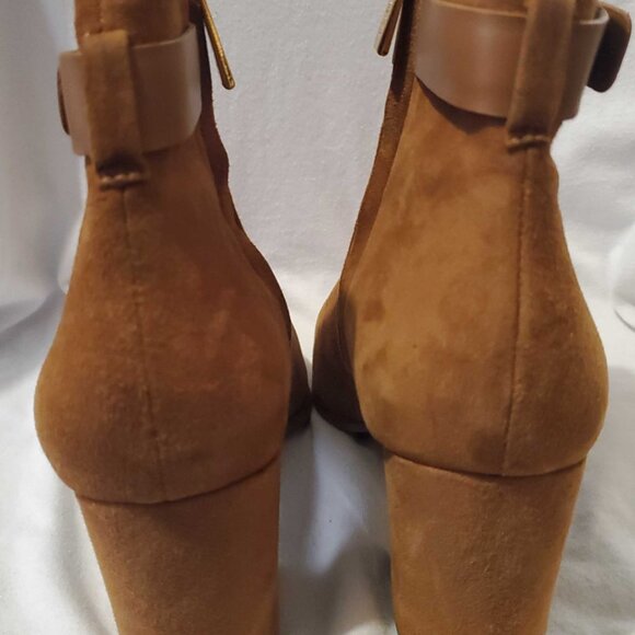 Michael Kors Brown Suede Leather Ankle Boots - Picture 4 of 5